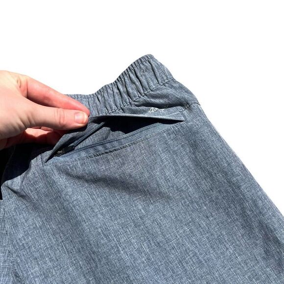 EDDIE BAURER Men’s Blue Denim Chambray Pull On Drawstring Shorts L - Picture 4 of 9